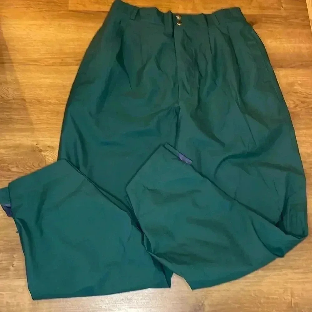 Men's Teal Dress Pants - Classic Pleated Trousers